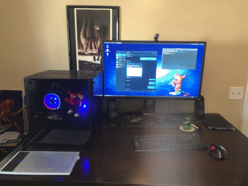 photo of my desk, old setup